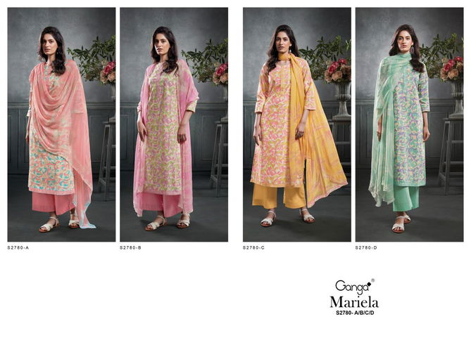 Mariela 2780 By Ganga Printed Premium Cotton Dress Material Wholesale Price In Surat